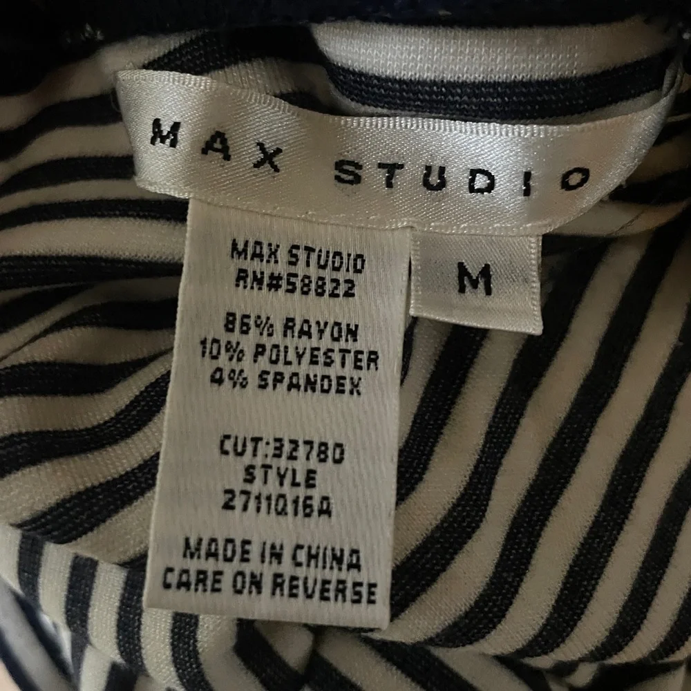 Max Studio Horizontal Stripe Knit Stretchy Mini Skirt Size Medium